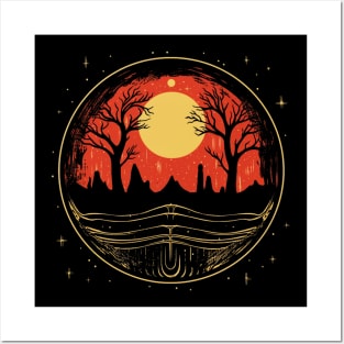 Spooky Halloween - Haunted Forest Shirt - Eerie Art Clothing - "Haunted Glade" Posters and Art